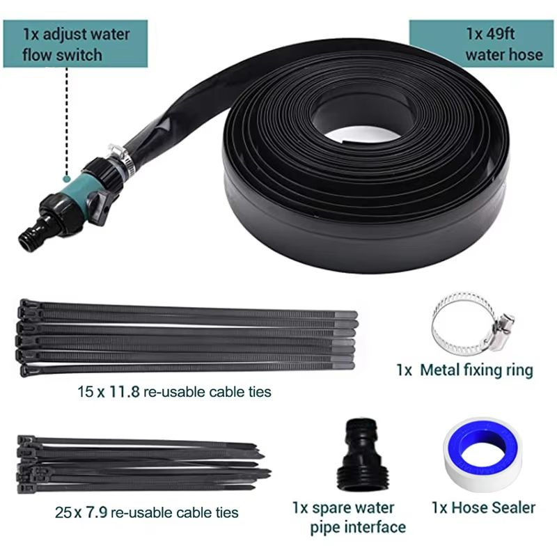 Trampoline Sprinkler Kit  Outdoor Water Play System For Kids Summer Fun 49ft15M 7