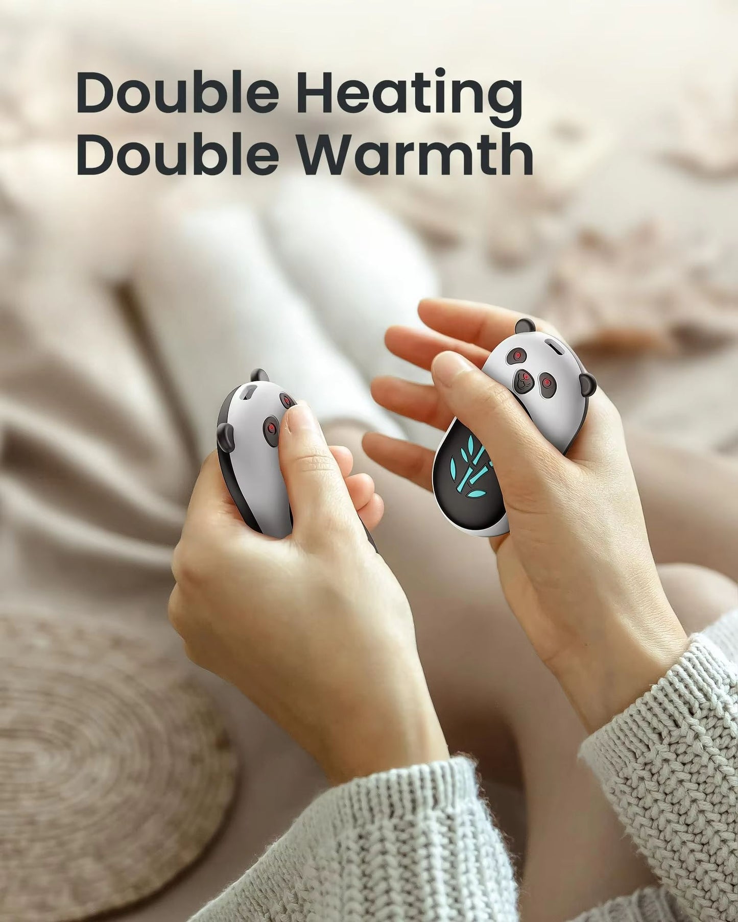 Portable 2in1 Hand Warmer  DoubleSided Rechargeable Pocket Heater For Winter 5