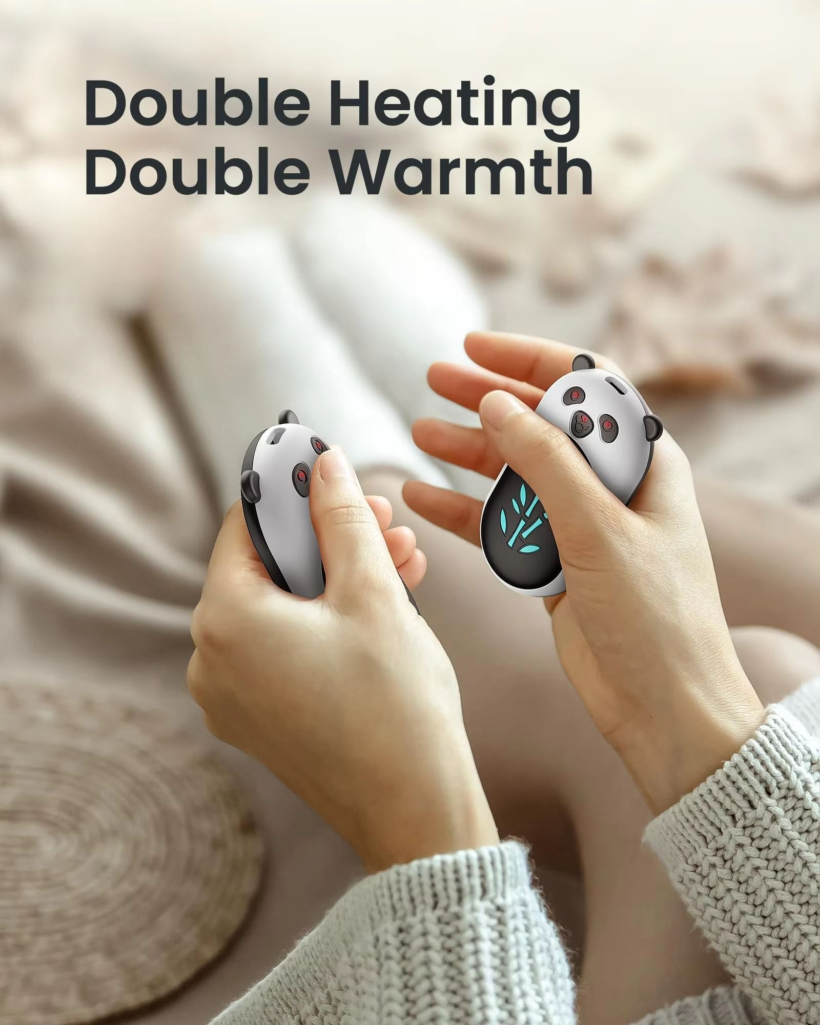 Portable 2in1 Hand Warmer  DoubleSided Rechargeable Pocket Heater For Winter 5