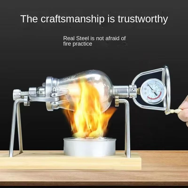 Stainless Steel Manual Popcorn Maker  Open Fire Popcorn Machine For Home  Outdoor Use 1