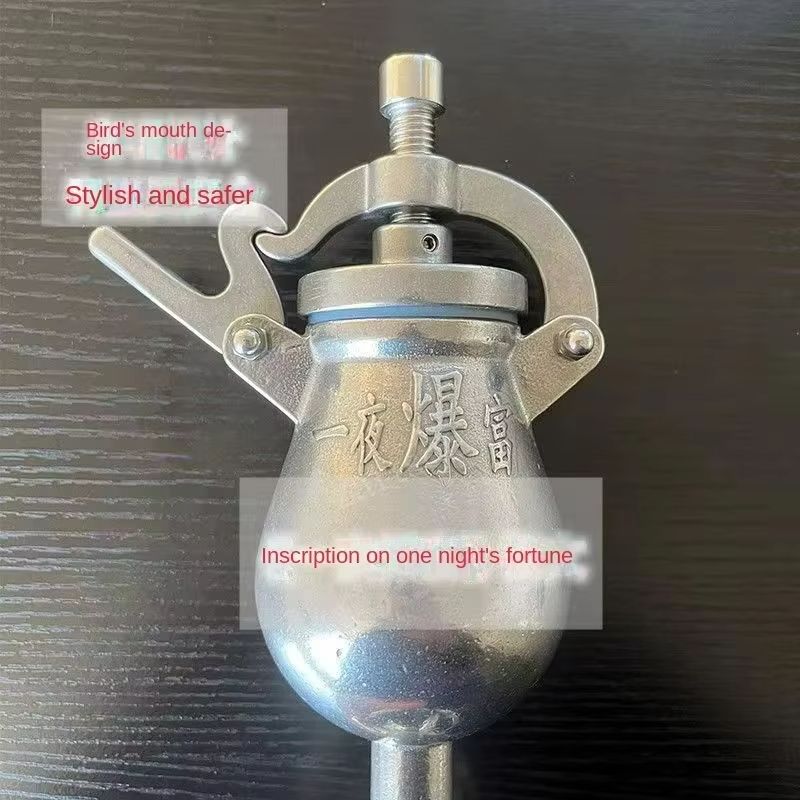 Stainless Steel Manual Popcorn Maker  Open Fire Popcorn Machine For Home  Outdoor Use 4