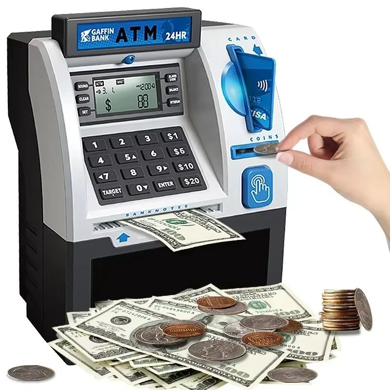 Kids ATM Piggy Bank – Electronic Password Saving Box with Swipe Card