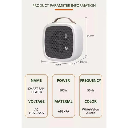 500W Portable Desktop Heater  Fast Heating With Intelligent Thermostat  Overheat Protection 5