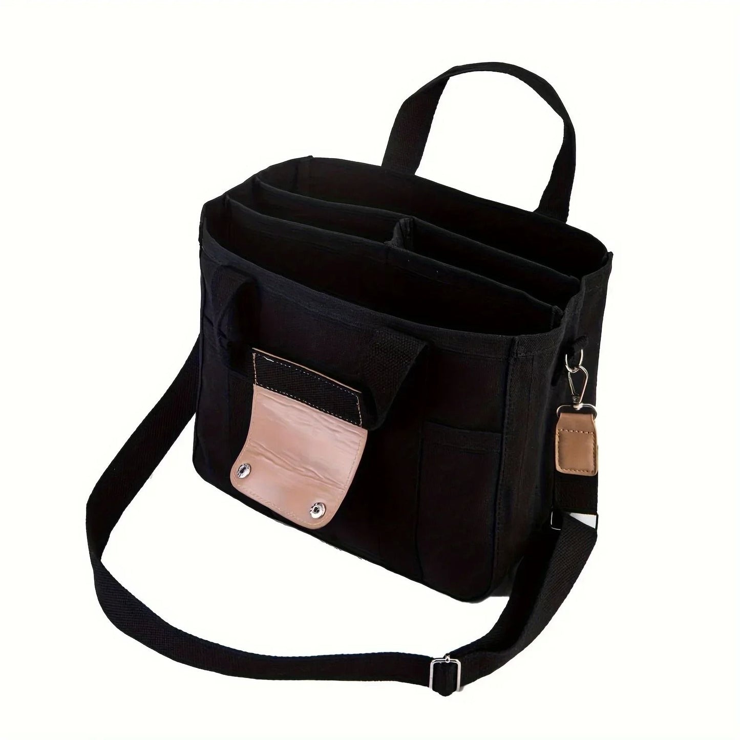 Ladies Canvas Handbag Multi Pocket Large Capacity Tote Bag 4