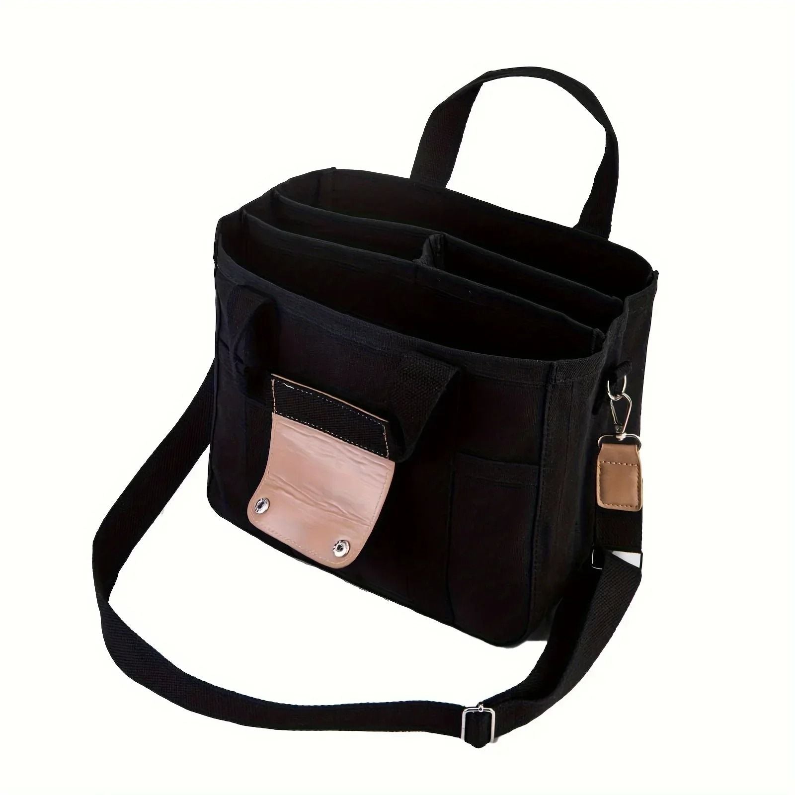 Ladies Canvas Handbag Multi Pocket Large Capacity Tote Bag 4
