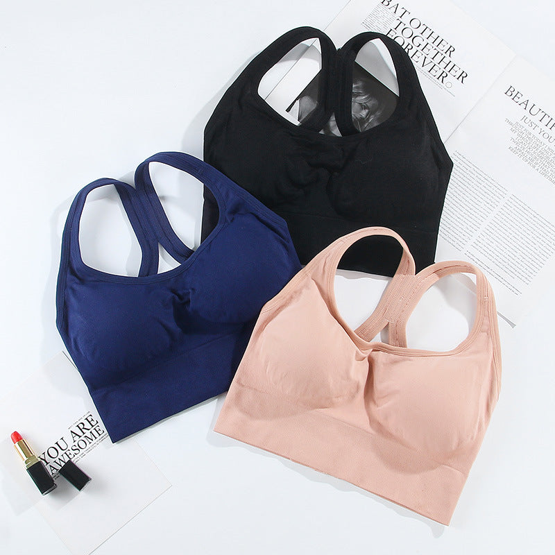 Breathable Wirefree Padded Push Up Sports Top, Solid Color Sexy Fashion Sports Bras, Gym Yoga Workout Bra Sports Bra Top
