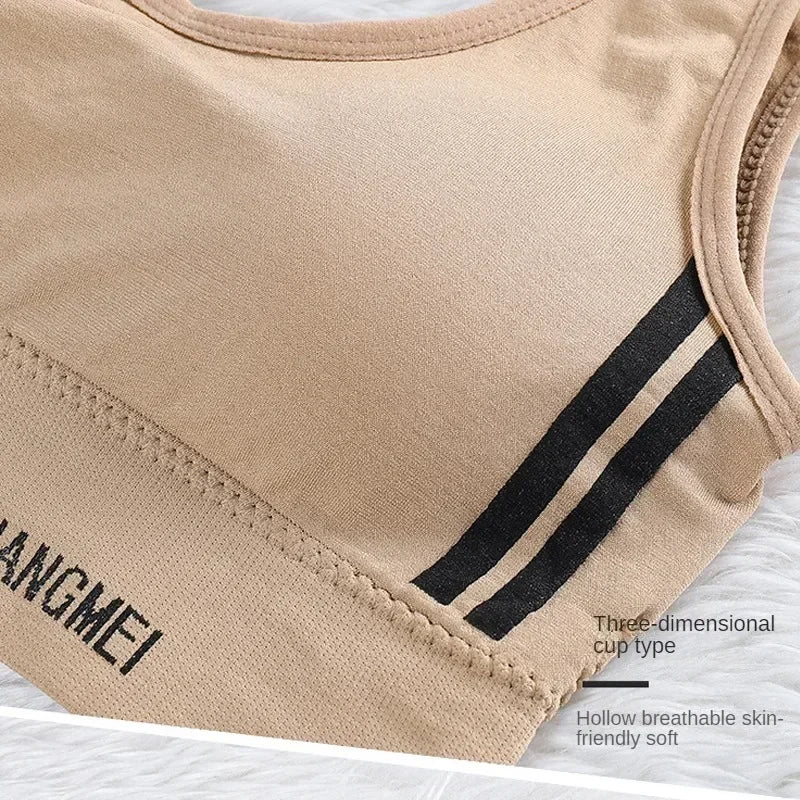 Women Comfortable Seamless Large U Sports Bra, Summer Yoga Gym Running Crop Top, Push Up Sport Bra Top New