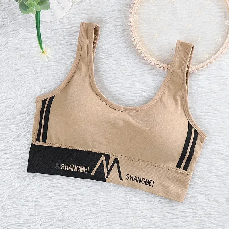 Women Comfortable Seamless Large U Sports Bra, Summer Yoga Gym Running Crop Top, Push Up Sport Bra Top New