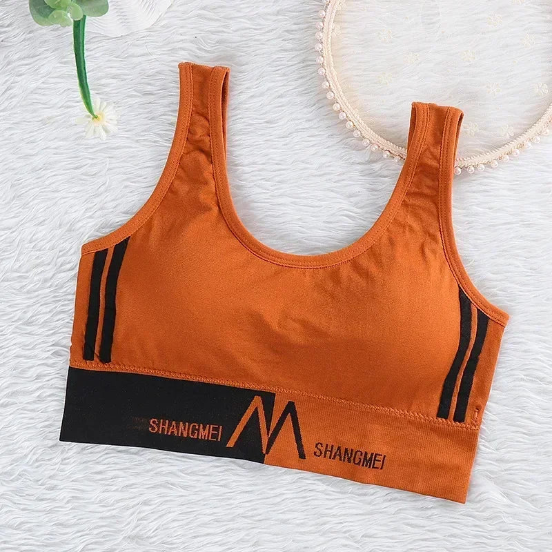 Women Comfortable Seamless Large U Sports Bra, Summer Yoga Gym Running Crop Top, Push Up Sport Bra Top New
