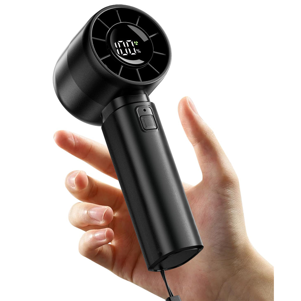 ColdSky Handheld Mini Fan, Portable Rechargeable Fan with Smart LED Display, Speed Turbo Fan for Outdoor Travel & Indoor