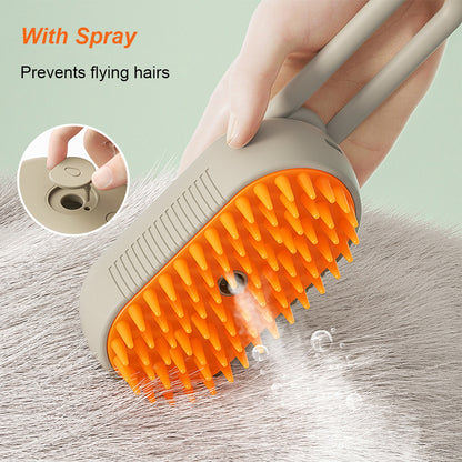 Cat Steam Brush & Steamy Dog Brush, Electric Spray Hair Brush USB Rechargeable Pet Grooming & Massage Comb
