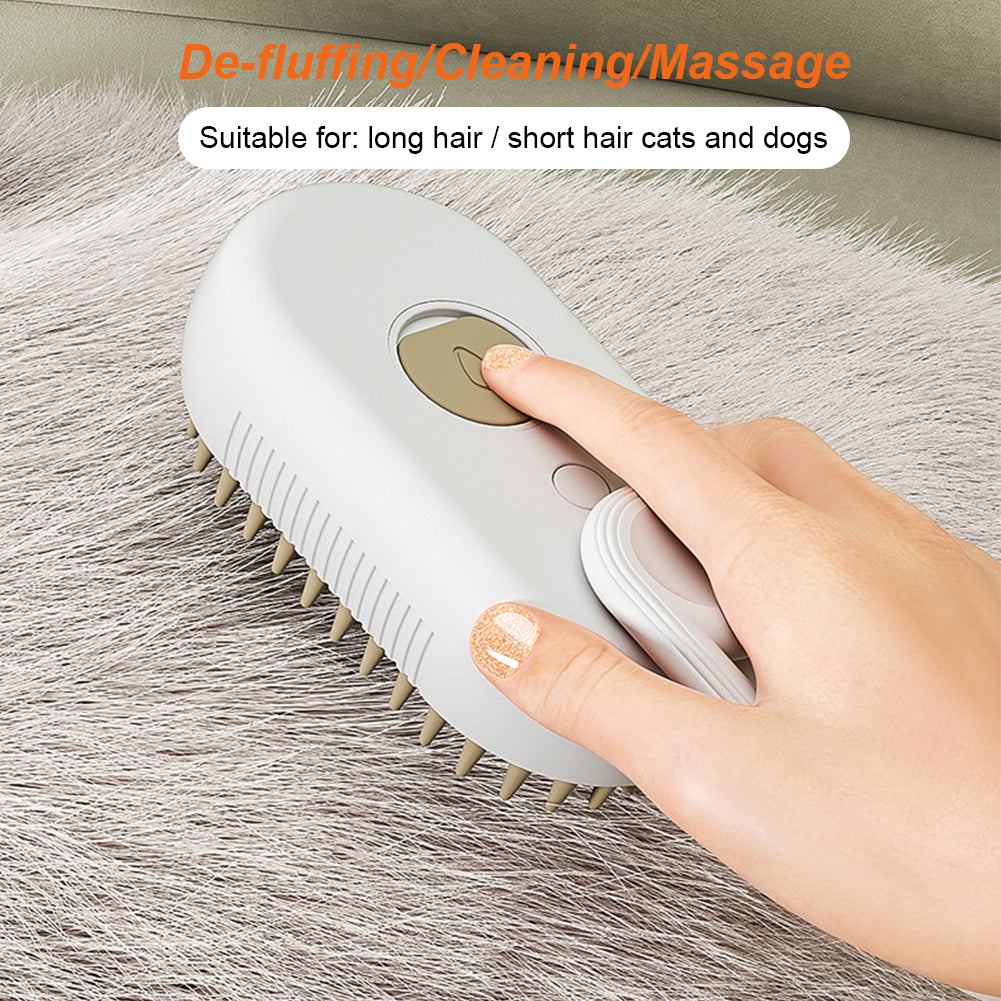 Cat Steam Brush & Steamy Dog Brush, Electric Spray Hair Brush USB Rechargeable Pet Grooming & Massage Comb