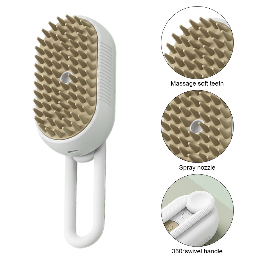 Cat Steam Brush & Steamy Dog Brush, Electric Spray Hair Brush USB Rechargeable Pet Grooming & Massage Comb