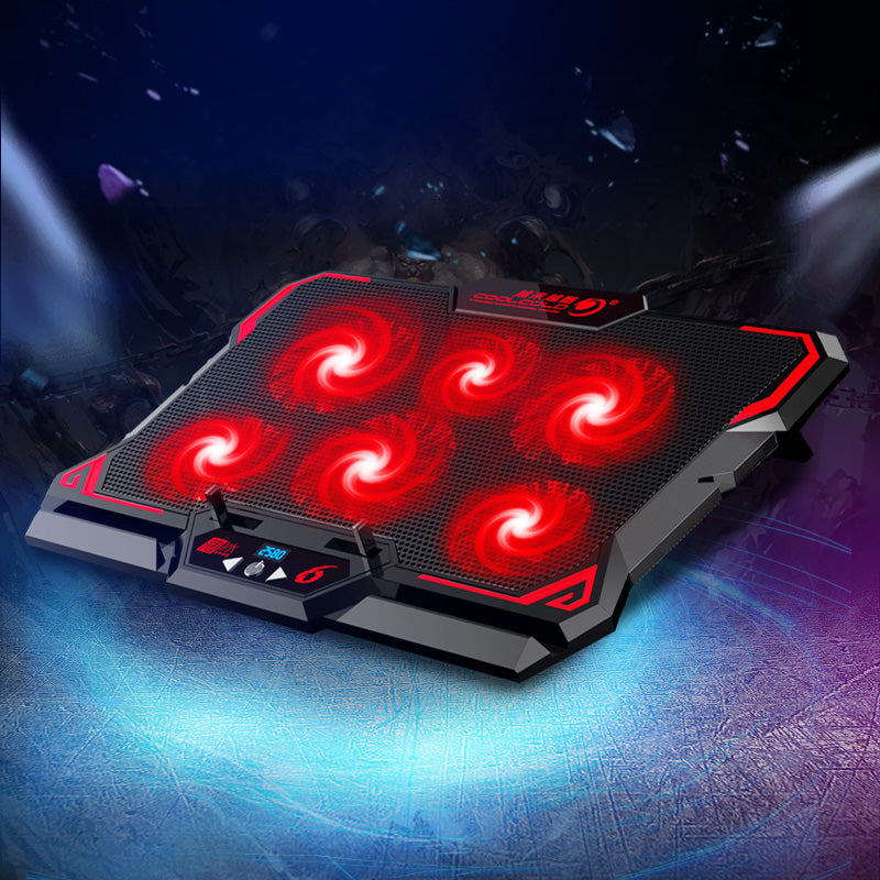 Gaming Laptop Cooler Six Fan, LED Screen, Two USB Port, High Speed Notebook Stand, Laptop Cooling Pad