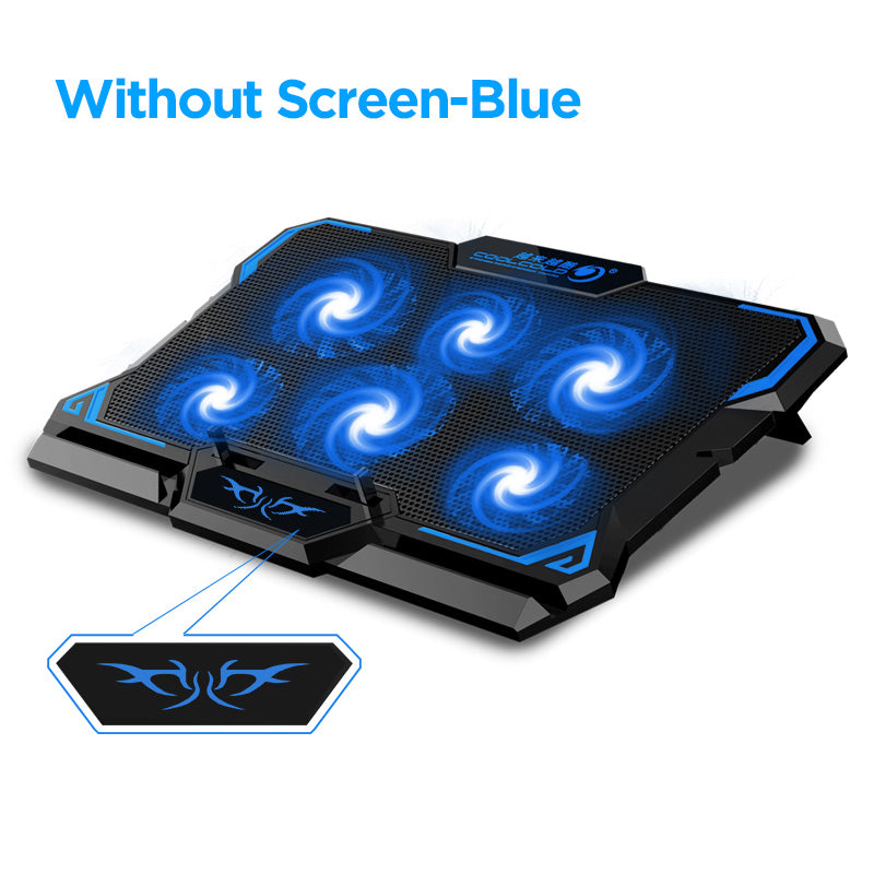 Gaming Laptop Cooler Six Fan LED Screen Two USB Port High Speed Notebook Stand Laptop Cooling Pad 7