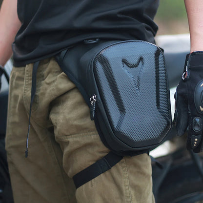 Motorcycle Leg Side Bag EVA Hard Shell, Outdoor Motorbike Waist Bag & Mobile Phone Purse, Durable Hip Bum Pack for Bike