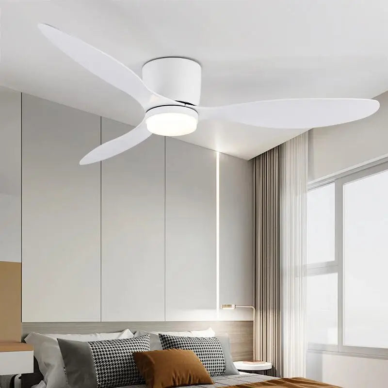 Modern LED Ceiling Fan With Light Silent DC Motor Speed Electric Fan  Remote Nordic Flush Mount Cei 1