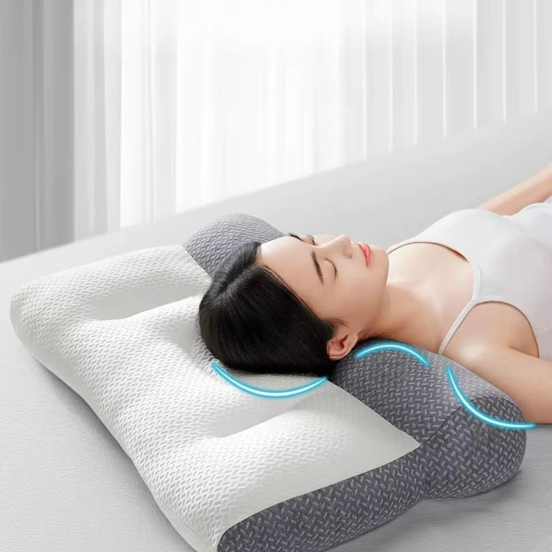 Orthopedic Cervical Pillow  Zoned Support Sleep Aid With Soy Fiber Core 1