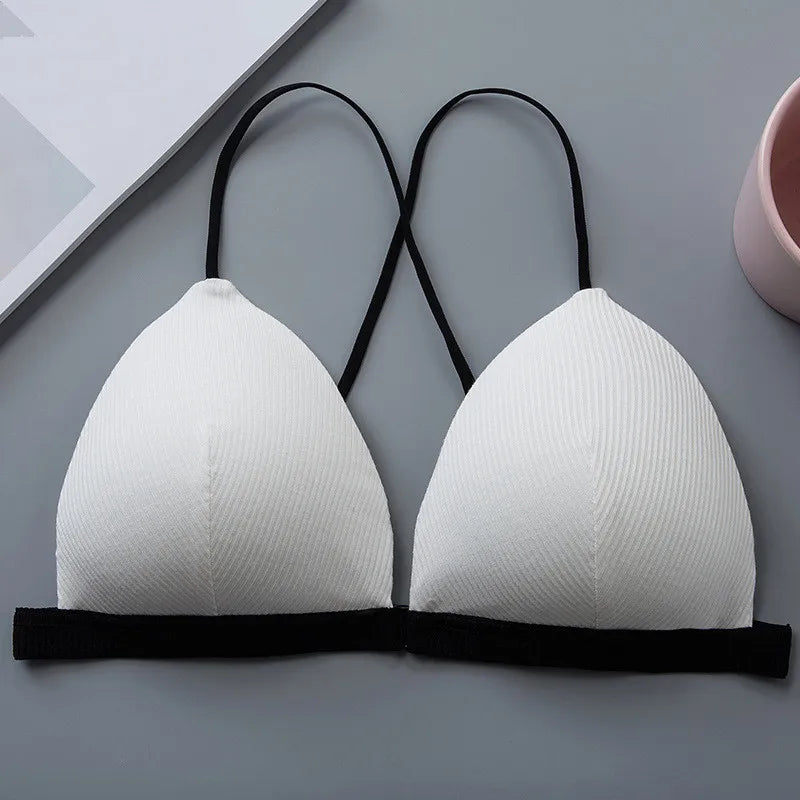 Front Closure Bra Sexy Lingerie Deep V Bralette, Seamless Push Up Bras for Women, Soft Brassiere Underwear