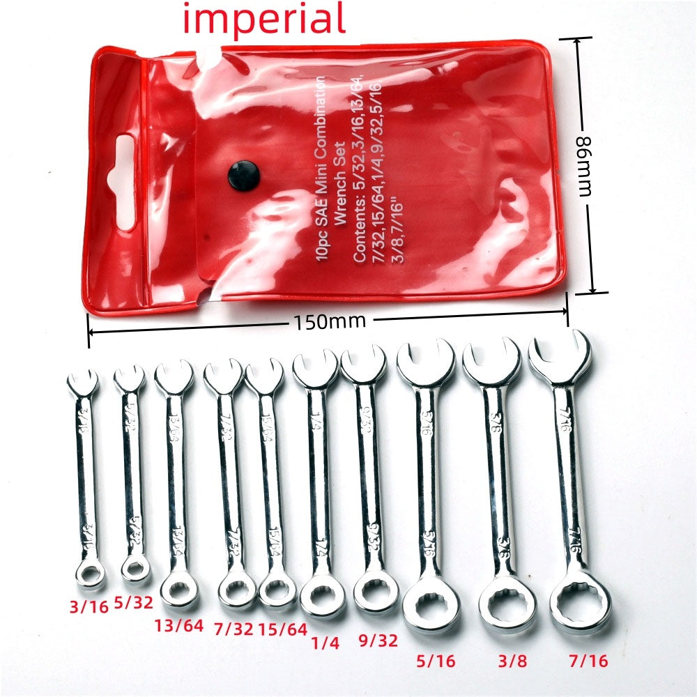 Durable Mini Spanner Wrenches Set Hand Tool Key Ring Spanner ExplosionProof Pocket BritishMetric Ty 1