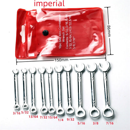 Durable Mini Spanner Wrenches Set Hand Tool Key Ring Spanner ExplosionProof Pocket BritishMetric Ty 1
