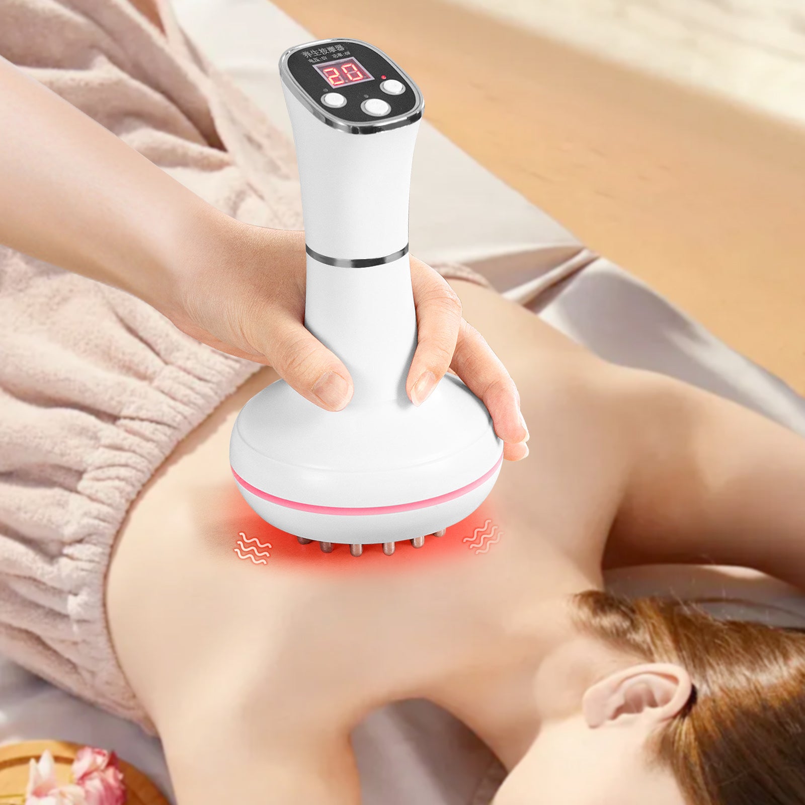 Household Electric Meridian Brush, Deep Tissue Leg, Abdomen, Shoulder & Neck Massager to Relax Muscles