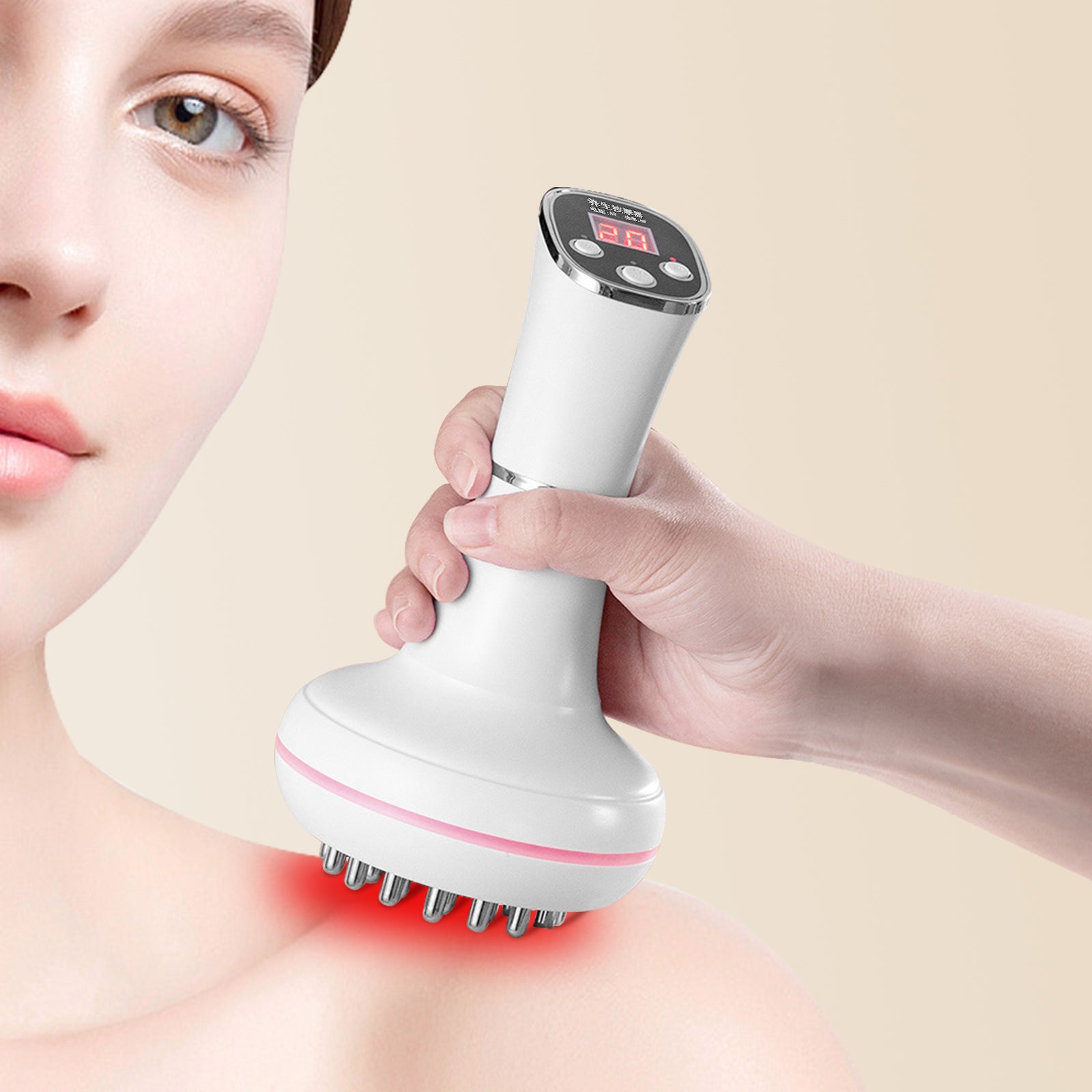 Household Electric Meridian Brush, Deep Tissue Leg, Abdomen, Shoulder & Neck Massager to Relax Muscles