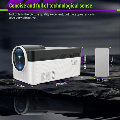 8K Supported 1080P Ultra Short Throw Projector Allwinner H716 Chip BT54 Auto Offset  Electronic Foc 3