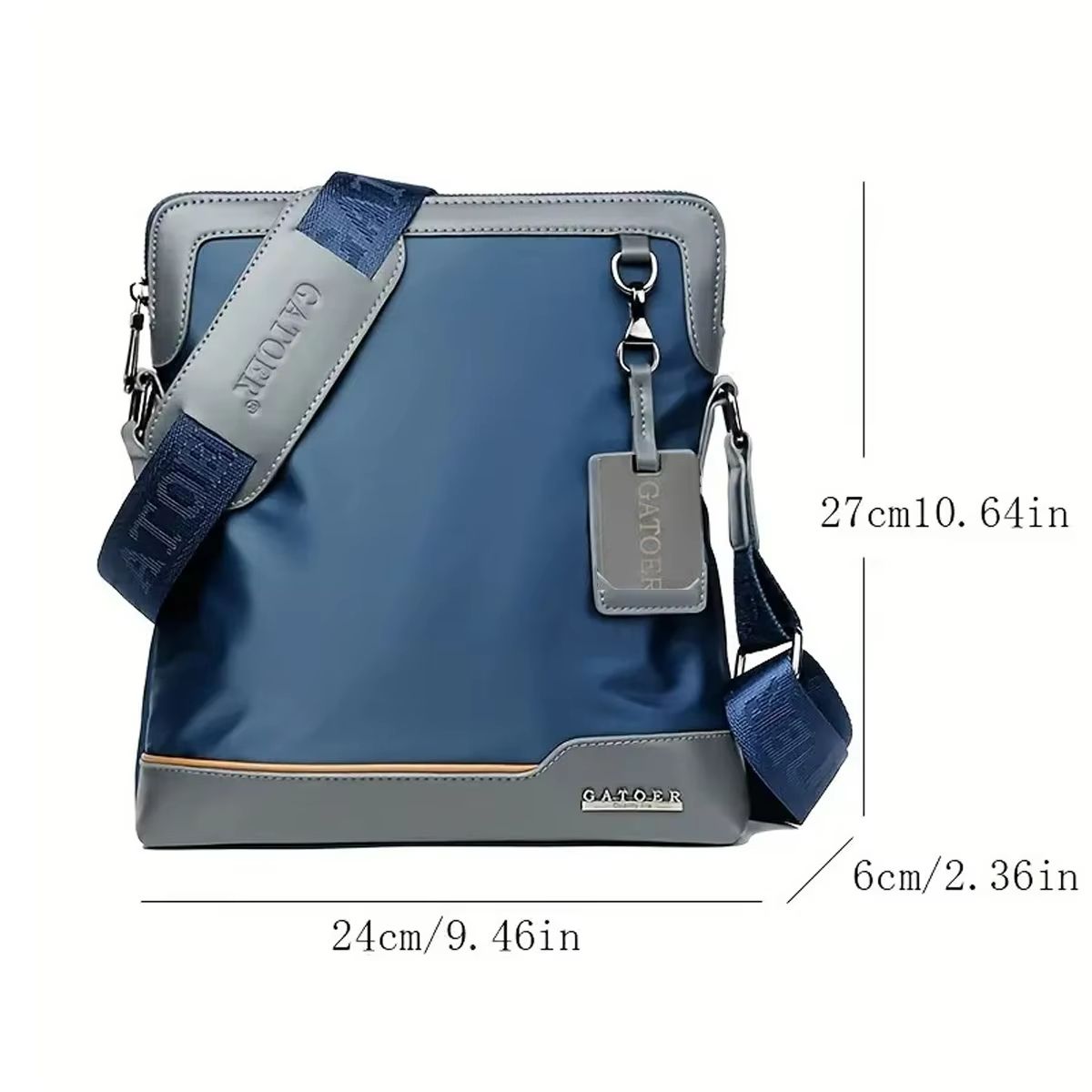 Mens Large Capacity Shoulder Bag  Durable PU Leather Crossbody With Spacious Design 1