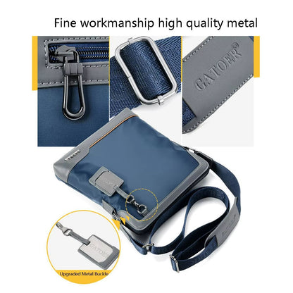 Mens Large Capacity Shoulder Bag  Durable PU Leather Crossbody With Spacious Design 3