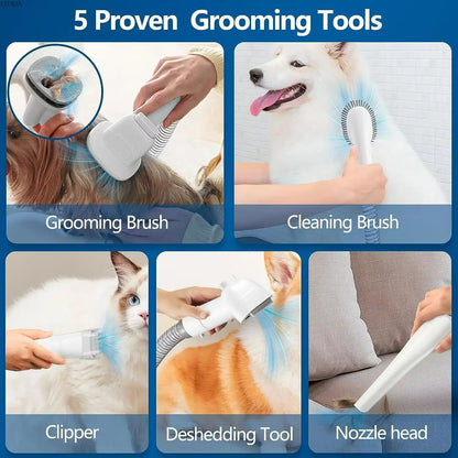 Dog Grooming Vacuum And Pet Hair Grooming Kit  23L Large Capacity With Brushes And Pet Vacuum Clean 4