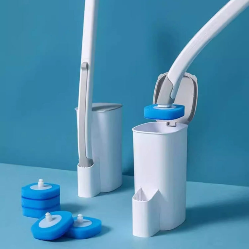 Hygienic Disposable Toilet Brush System WallMounted WC Accessory With Cleaning Liquid  Replaceable  1