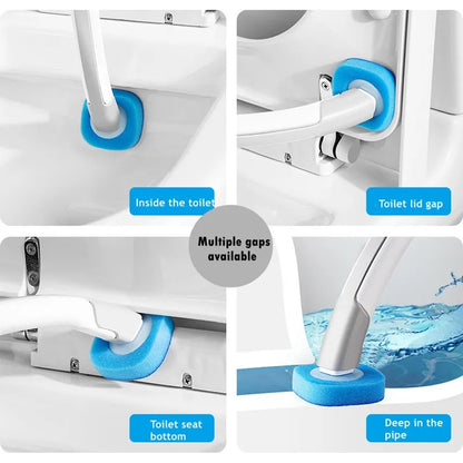 Hygienic Disposable Toilet Brush System WallMounted WC Accessory With Cleaning Liquid  Replaceable  2