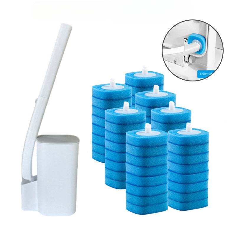 Hygienic Disposable Toilet Brush System WallMounted WC Accessory With Cleaning Liquid  Replaceable  5