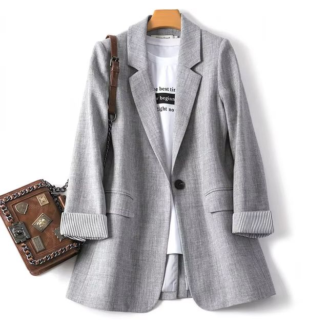 Womens Plaid Blazer  Elegant Office Suit Coat For Work  Casual Wear 9
