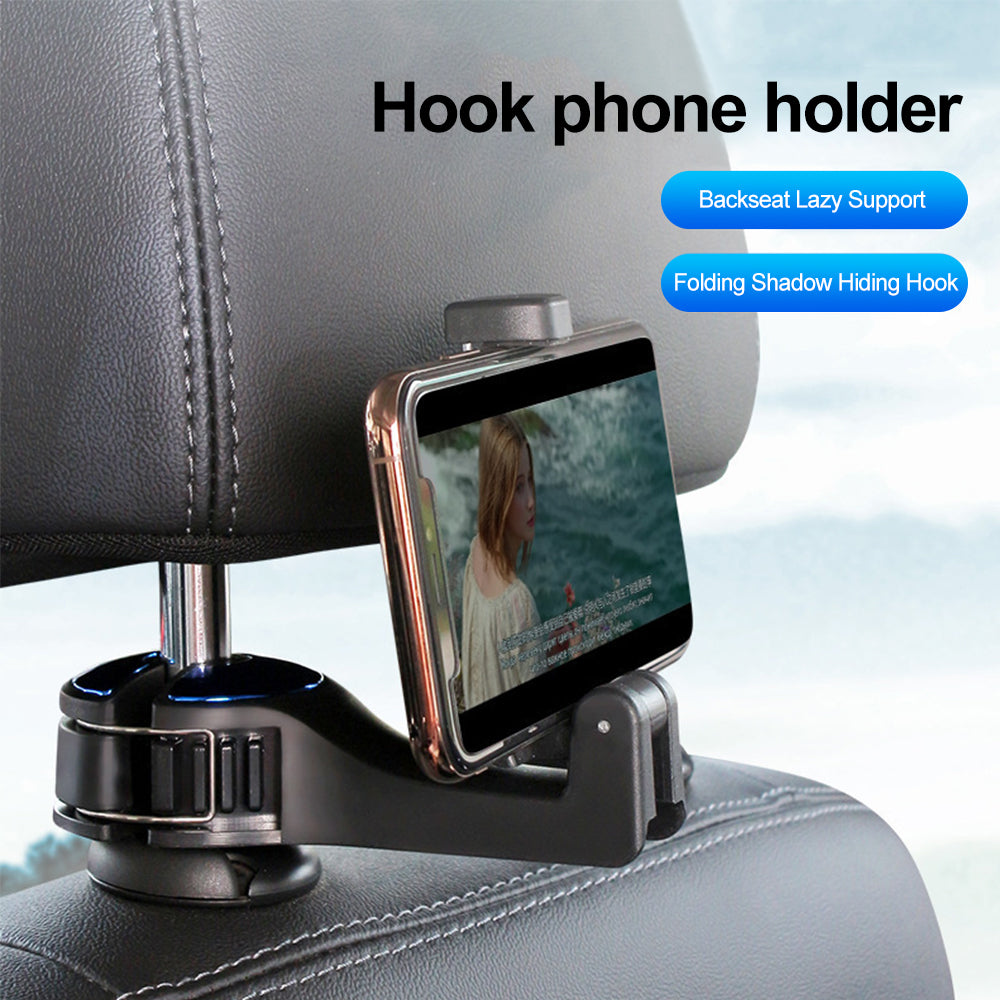 Heavy-Duty Car Organizer Hooks, Universal Rear Seat Hanger for Phone, Shopping Bags, and Masks, 6 Pack