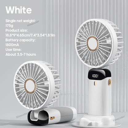 USB Mini Handheld Fan Portable Small Charging Fan With Long Endurance For Desk Dormitory Office Sil 2