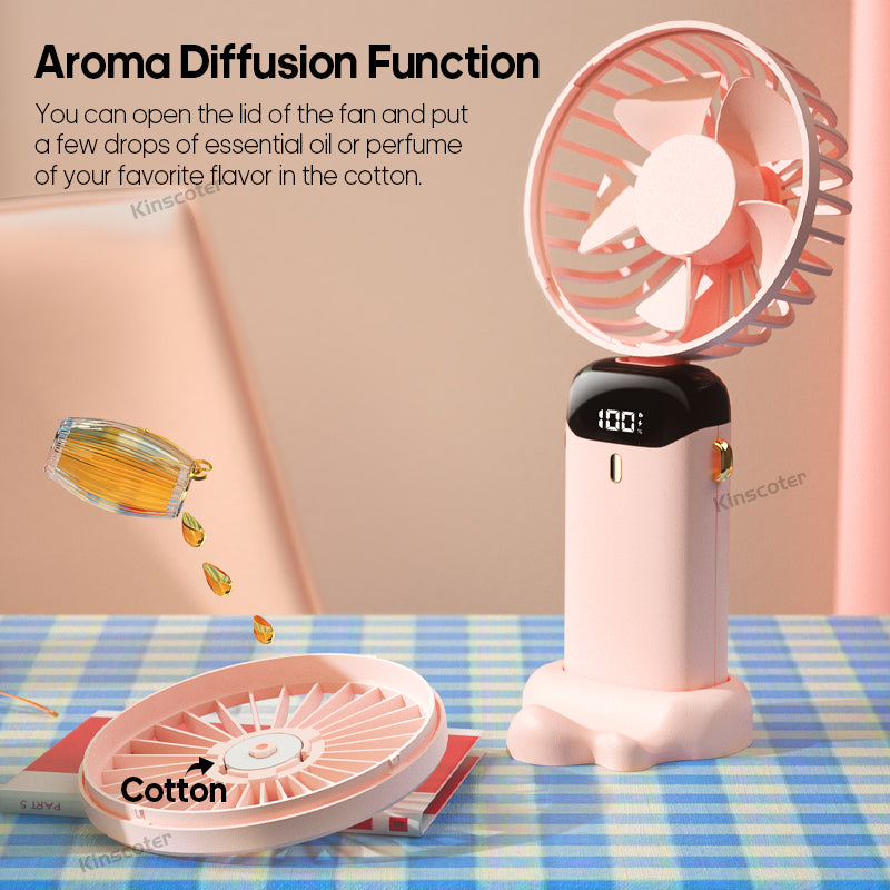 USB Mini Handheld Fan Portable Small Charging Fan With Long Endurance For Desk Dormitory Office Sil 1