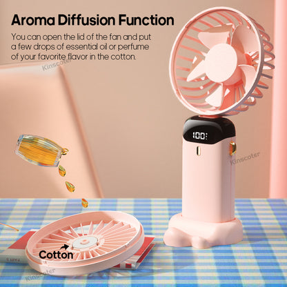 USB Mini Handheld Fan Portable Small Charging Fan With Long Endurance For Desk Dormitory Office Sil 1