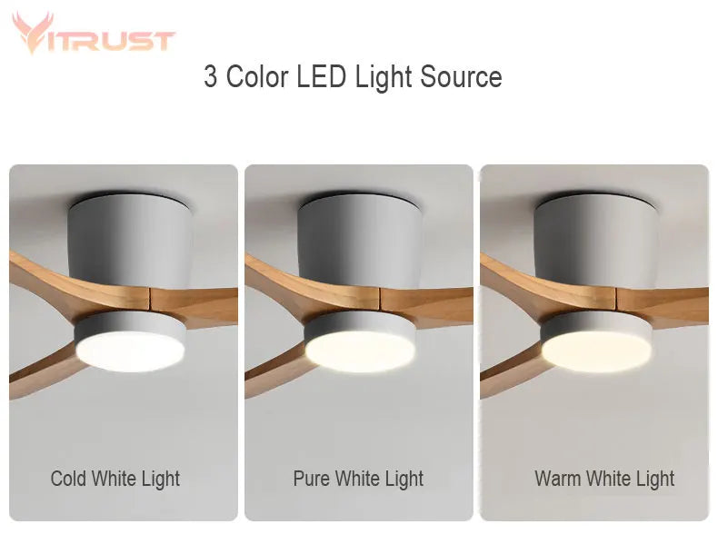 Whisper-Quiet Flush Mount Ceiling Fan with Light , Blade Carved Wood Design, Remote Control & Reversible Motor
