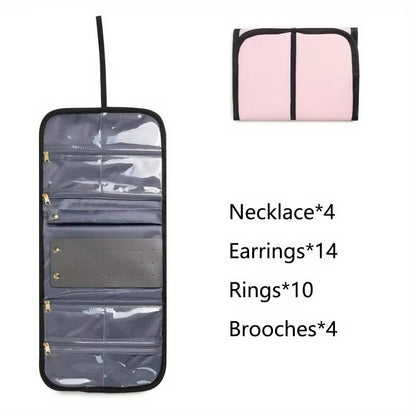 Large Travel Makeup Bag Organizer With Removable Cosmetic Cases  Jewelry Roll 4
