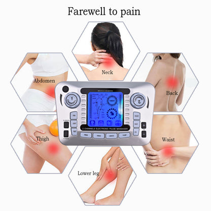 Professional 12 Mode TENS EMS Muscle Stimulator Electric Pulse Massager For Digital Pain Relief  He 2