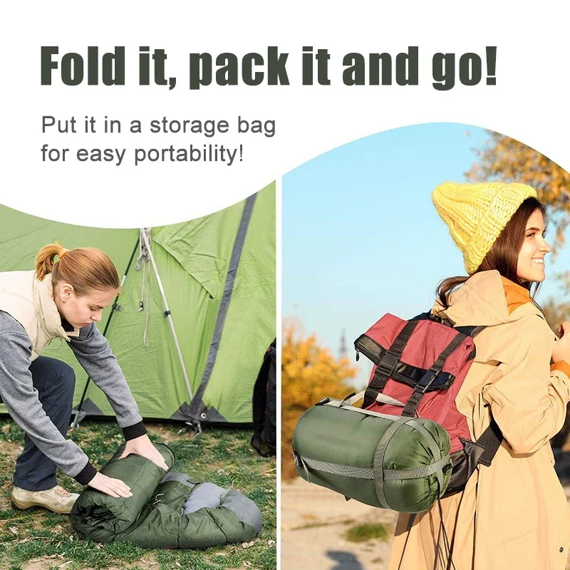 Ultralight Camping Sleeping Bag Waterproof 4 Season, Warm Envelope Backpacking Sleeping Bags for Hiking and Traveling