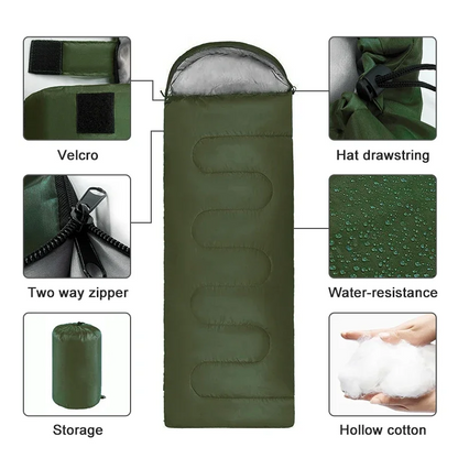 Ultralight Camping Sleeping Bag Waterproof 4 Season, Warm Envelope Backpacking Sleeping Bags for Hiking and Traveling