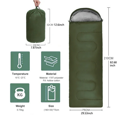 Ultralight Camping Sleeping Bag Waterproof 4 Season, Warm Envelope Backpacking Sleeping Bags for Hiking and Traveling