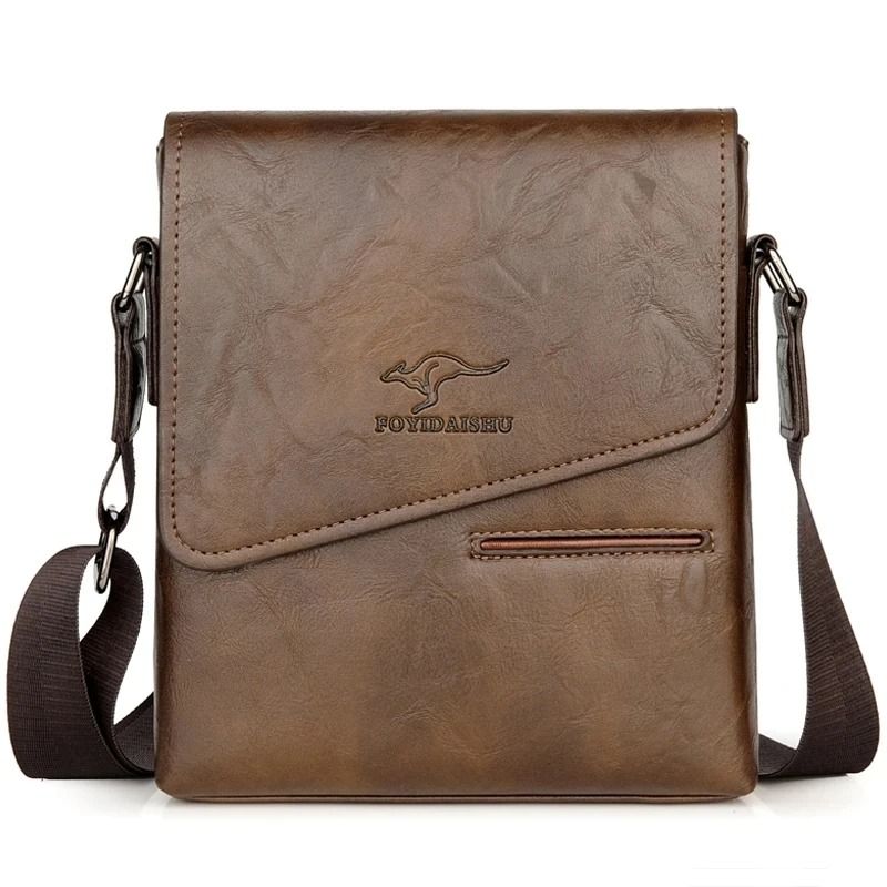 Mens Leather Crossbody Messenger Shoulder Bag 1