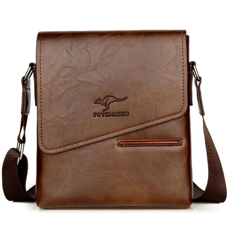 Mens Leather Crossbody Messenger Shoulder Bag 2