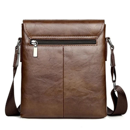 Mens Leather Crossbody Messenger Shoulder Bag 3