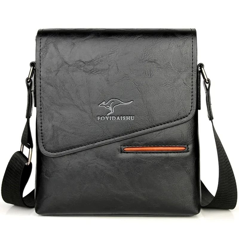 Mens Leather Crossbody Messenger Shoulder Bag 7