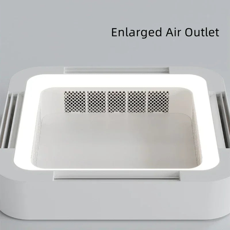EcoFriendly Invisible Bladeless Ceiling Fan Lamp With LED Light EyeProtecting Circulator For Bedroo 3